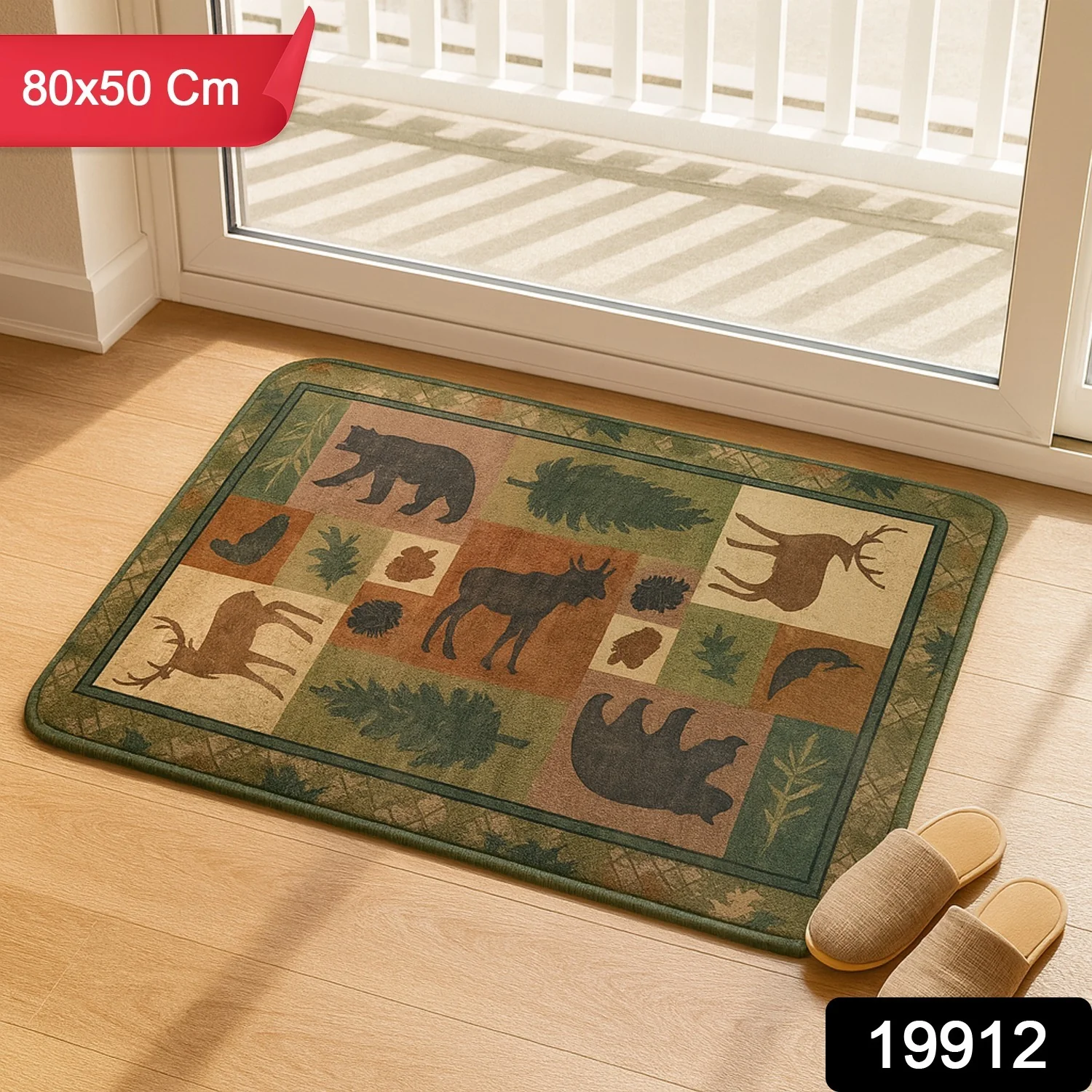 Premium Soft Anti-Slip Floor Mat - (1 Pc / 80x50 Cm / mix design / color) - Image 2