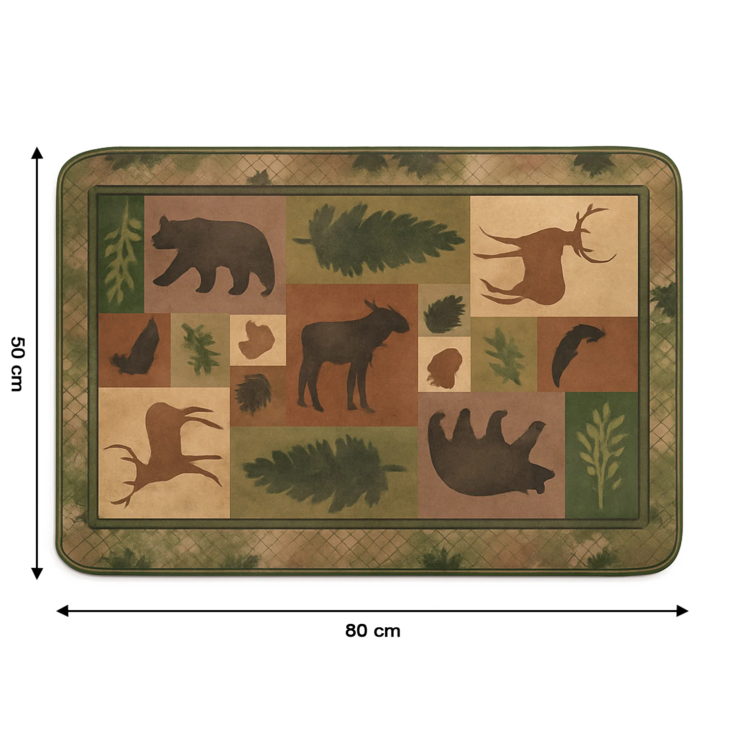 Premium Soft Anti-Slip Floor Mat - (1 Pc / 80x50 Cm / mix design / color) - Image 3