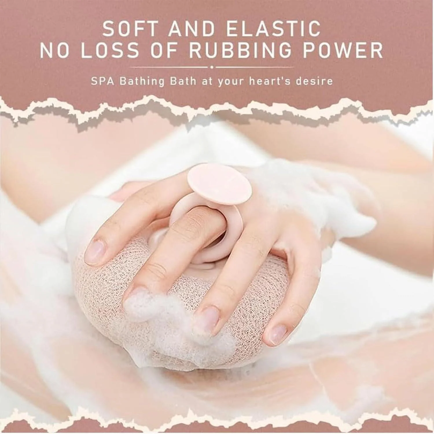Premium Soft Exfoliating Round Bath Scrubber (1 Pc) - Image 4