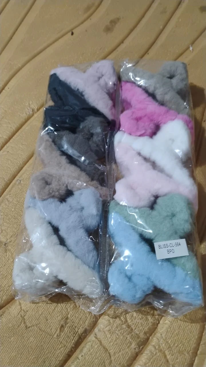Premium Soft Fur Coated Hair Clutcher Clip Set (12 Pc) - Image 8