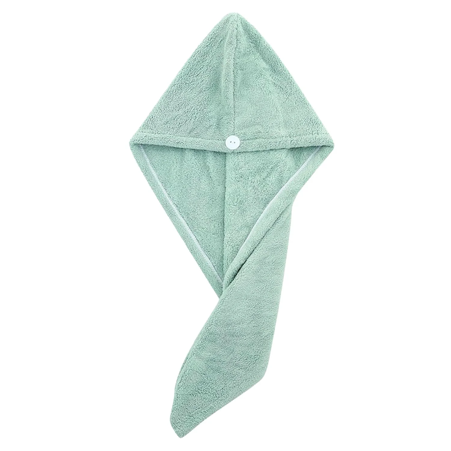 Premium Soft Microfiber Hair Drying Towel Wrap with Button Lock (1 Pc) - Image 5