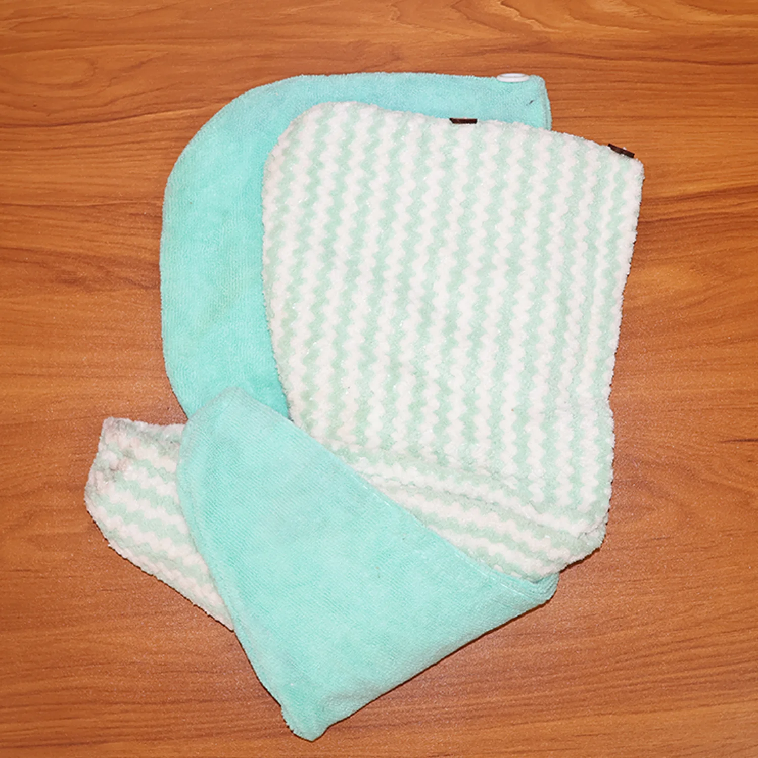 Premium Soft Microfiber Hair Drying Towel Wrap with Button Lock (1 Pc) - Image 9