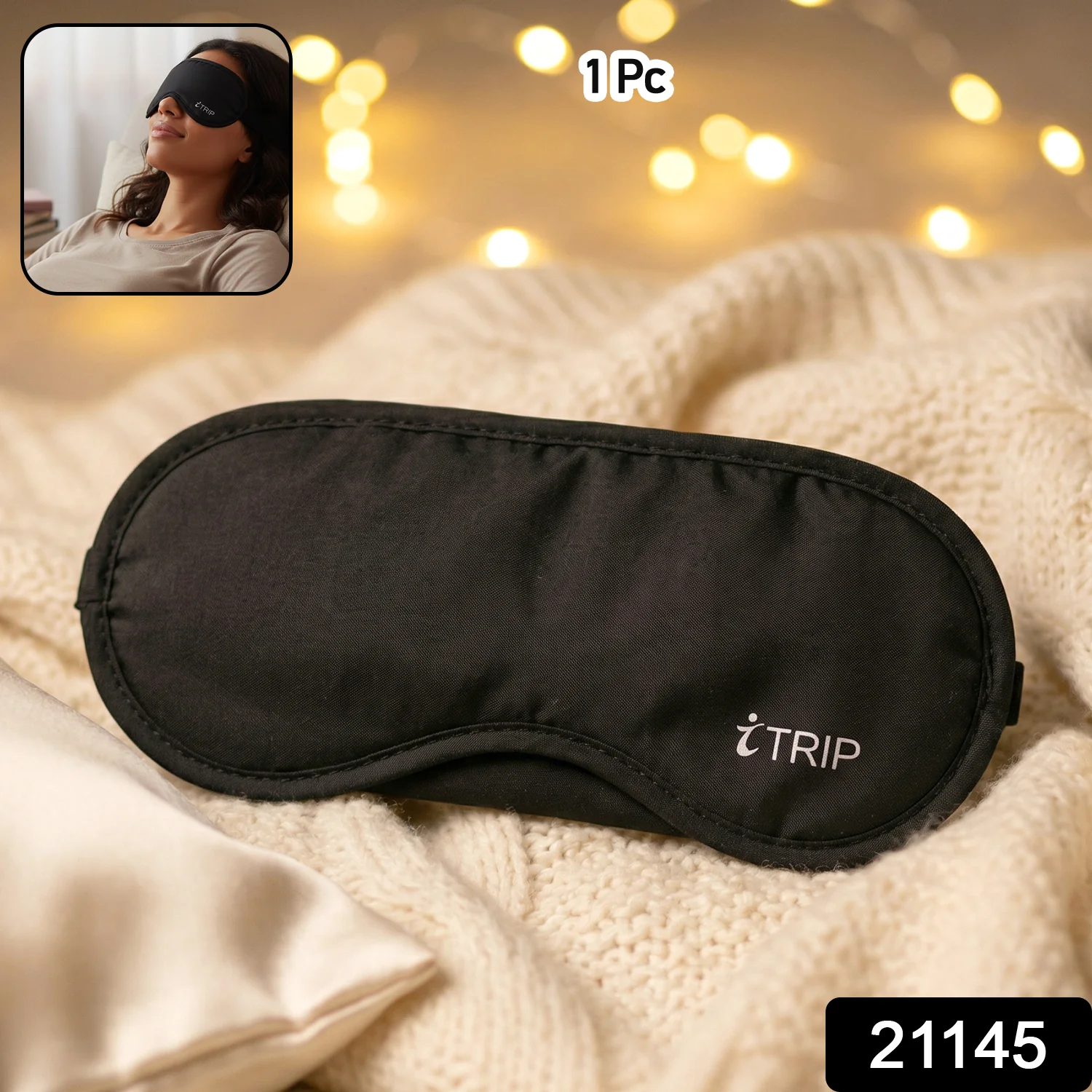 Premium Soft Padded Sleep Eye Mask (1 Pc) - Image 2