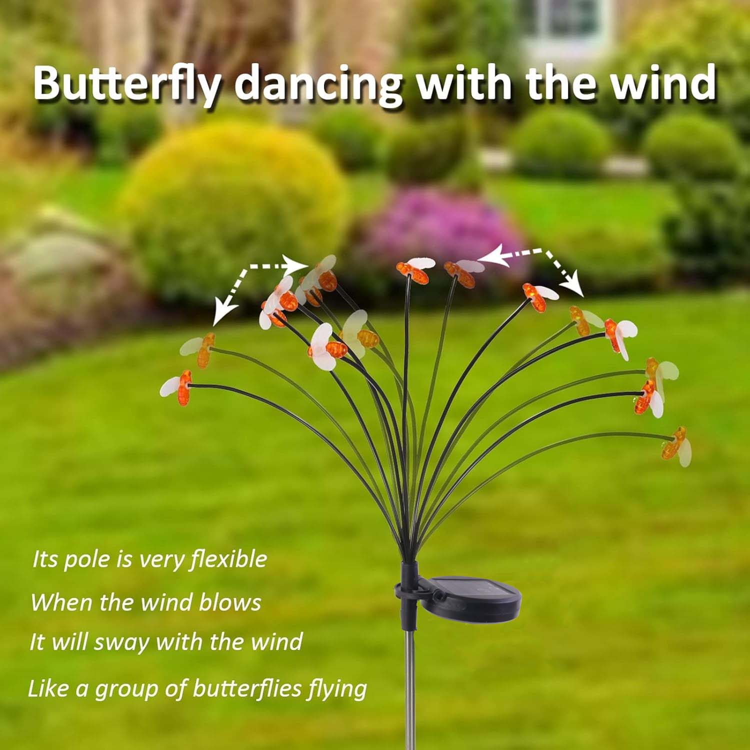 Premium Solar-Powered Decorative Firefly Garden Light (2 Pc Set) - Image 3