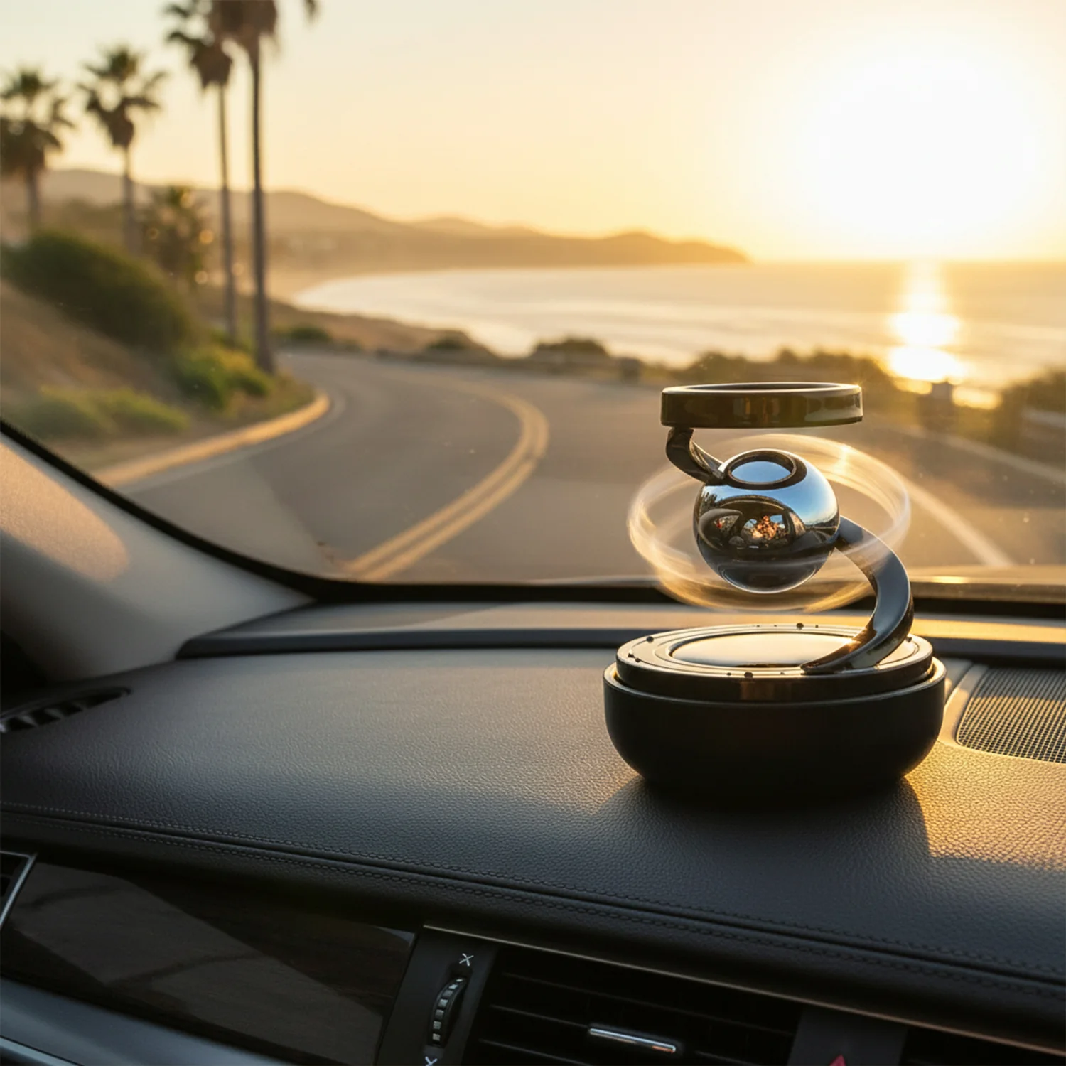 Premium Solar-Powered Rotating Car Air Freshener (1 Pc) - Image 7