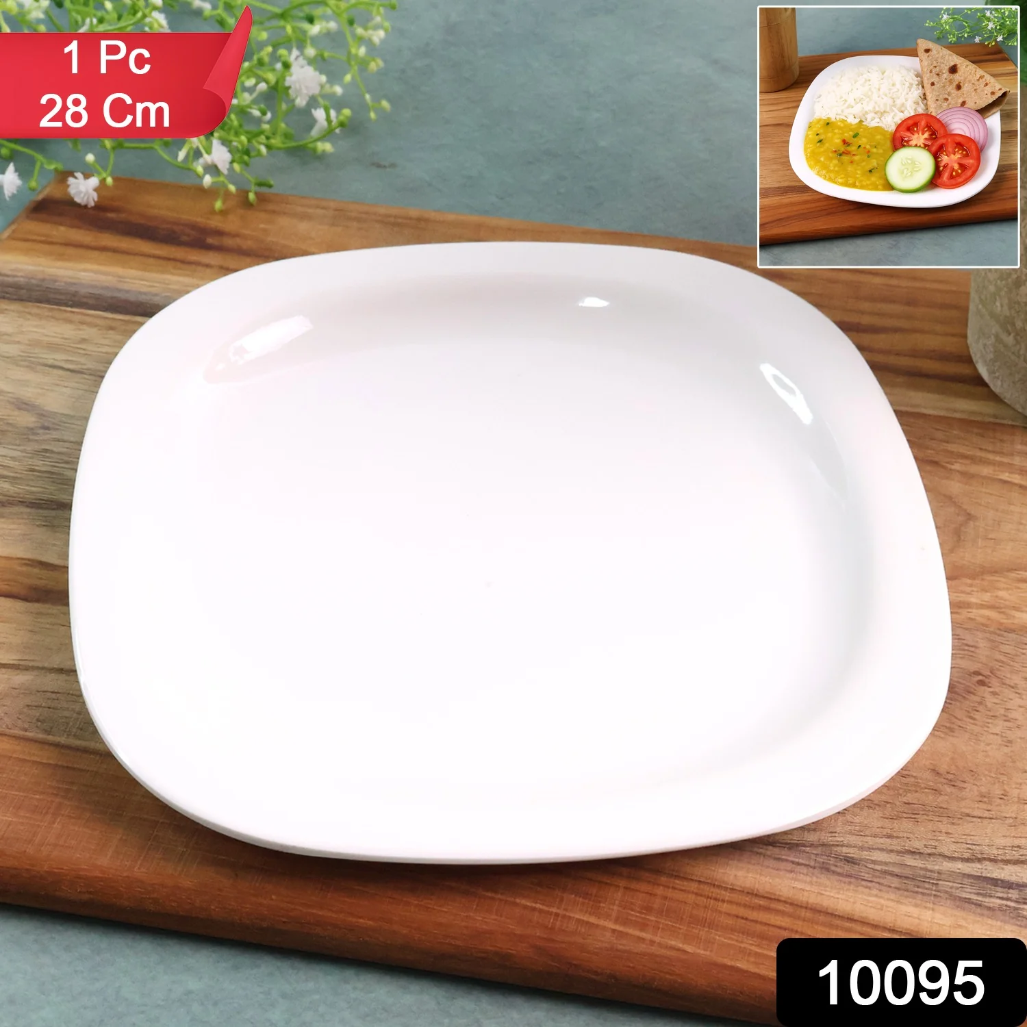 Premium Square Dinner Plate (28 cm / 1 Pc) - Image 2