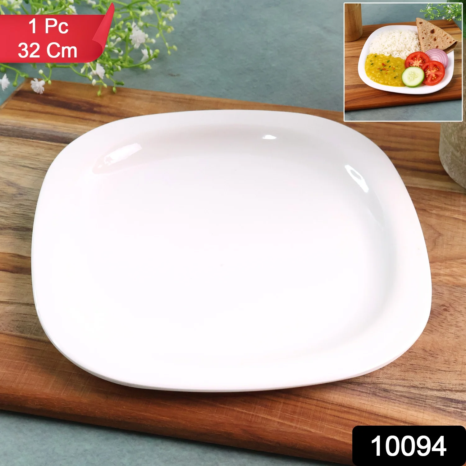 Premium Square Dinner Plate (32 cm / 1 Pc) - Image 2