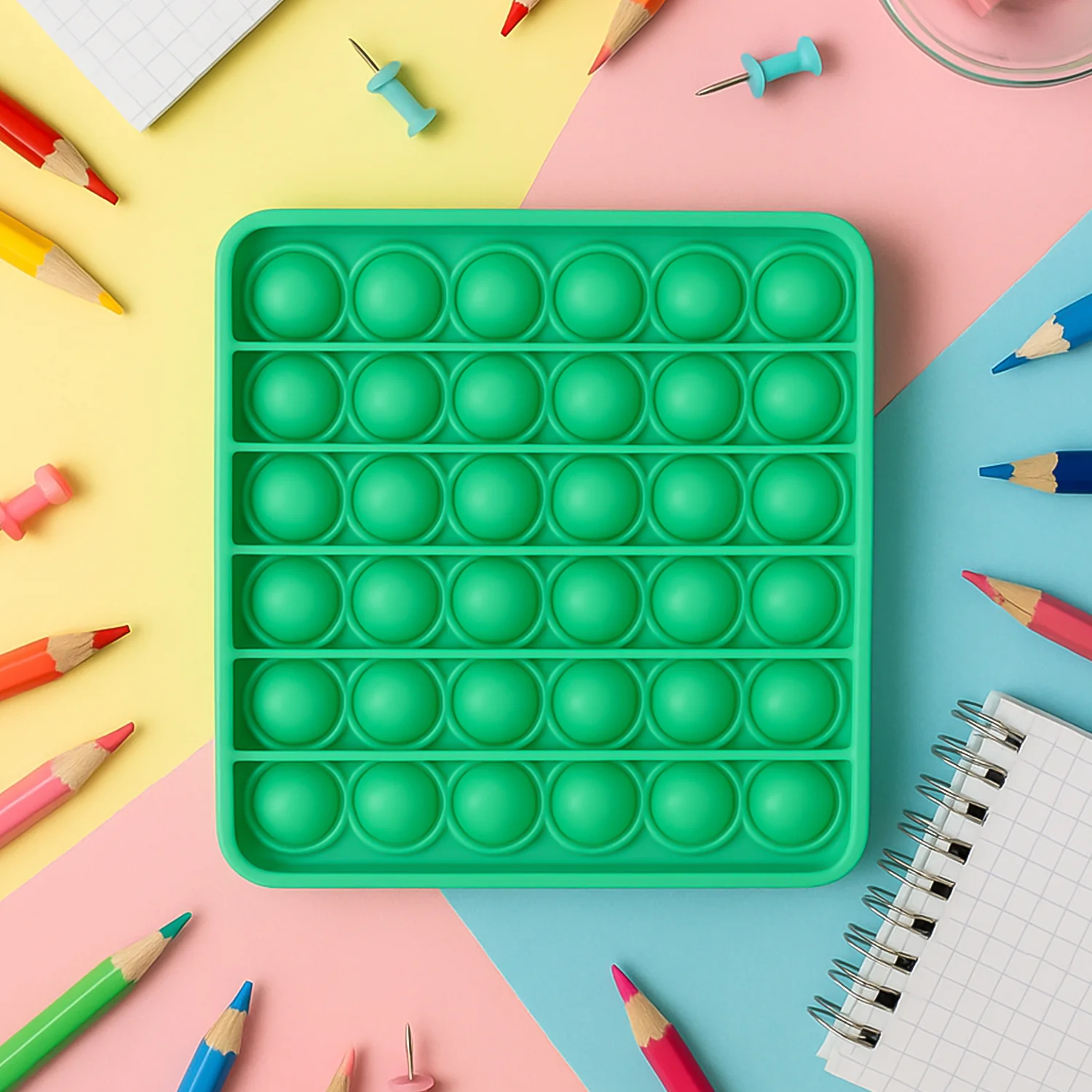 Premium Square Shape Silicone Pop It Fidget Toy (1 Pc) - Image 6