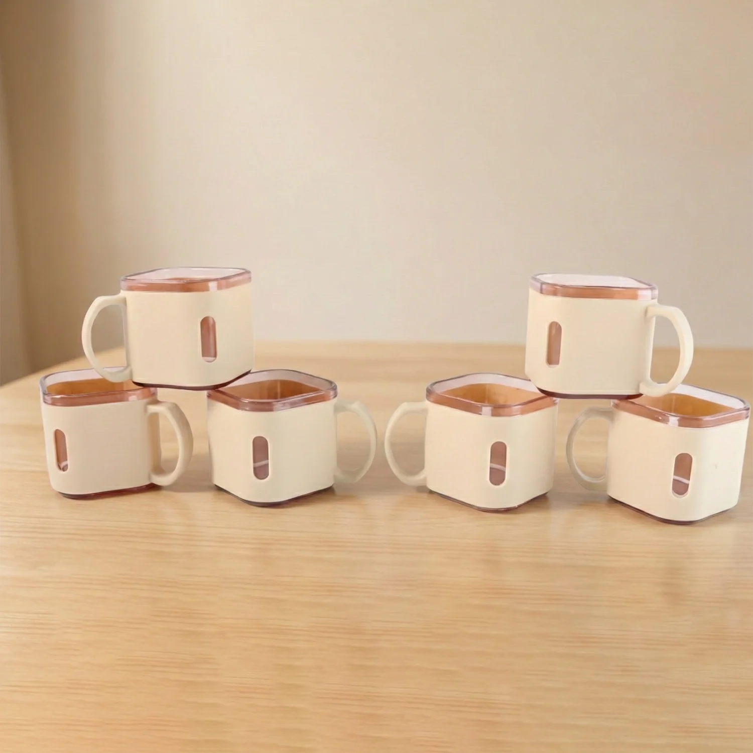 Premium Square Shape Tea Cup Set – 6-Piece (150 ML) - Image 3