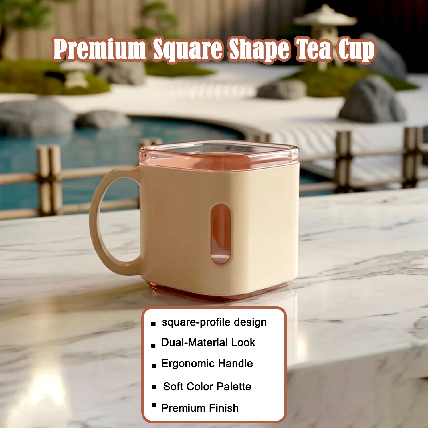 Premium Square Shape Tea Cup Set – 6-Piece (150 ML) - Image 4