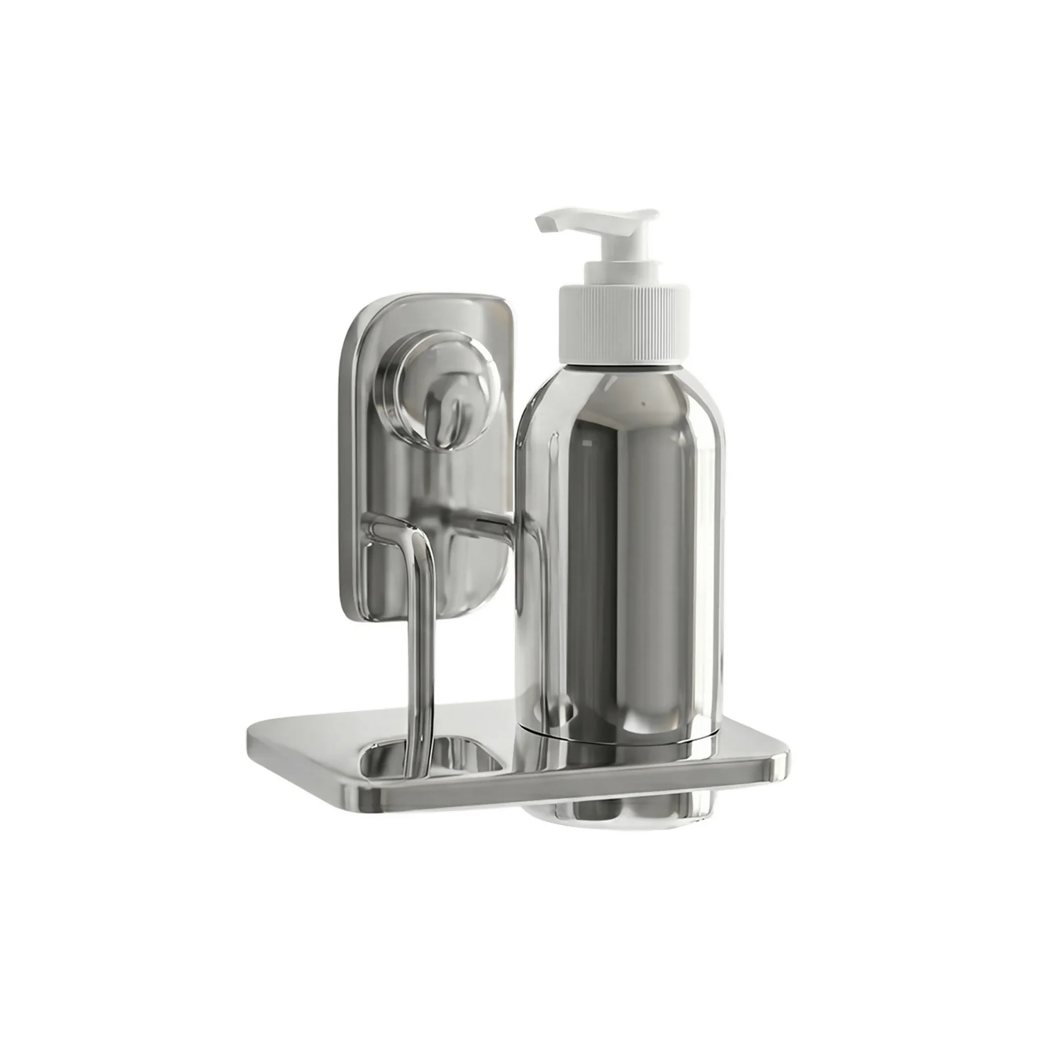 Premium Stailnless Steel Wall Mounted Liquid Soap Dispenser Holder with Storage Tray for Bathroom & Kitchen Use - Image 5