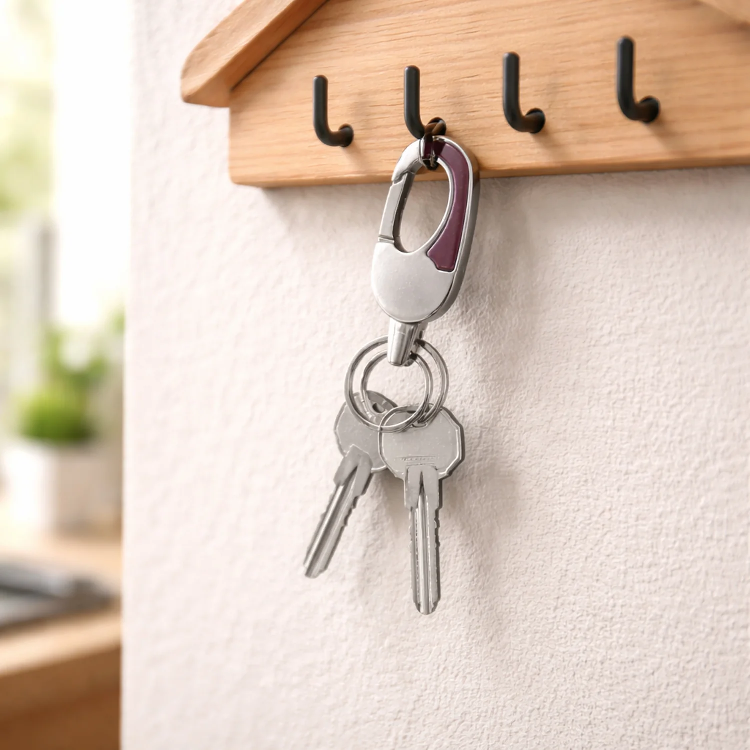 Premium Stainless Steel Carabiner Keychain with Secure Locking Clip 1 Pc - Image 5