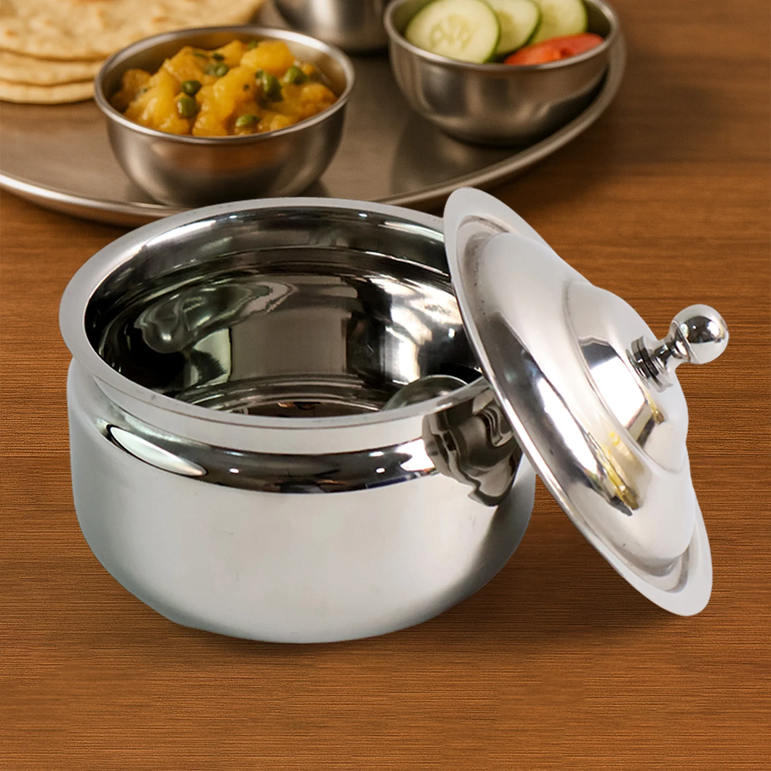 Premium Stainless Steel Ghee Pot (1 Set) - Image 8