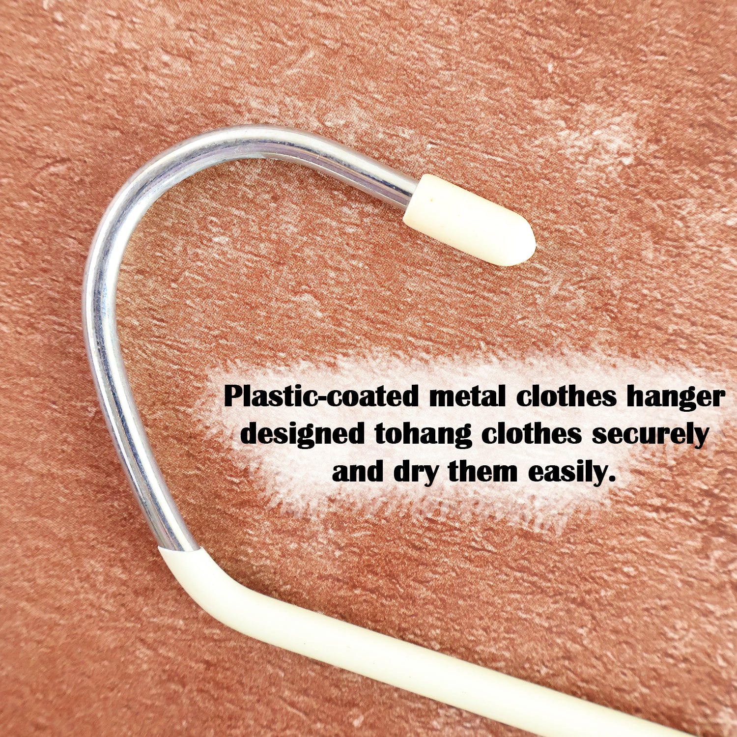 stainless steel Hangers with Silicone Cover Chrome Hook for Clothes (10 Pc / Set) - Image 8