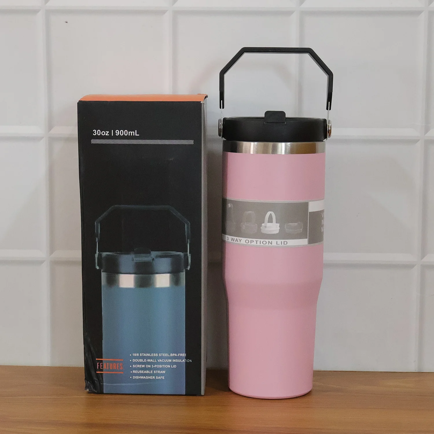 Premium Stainless Steel Insulated Travel Tumbler 900 ML (1 Pc) - Image 8