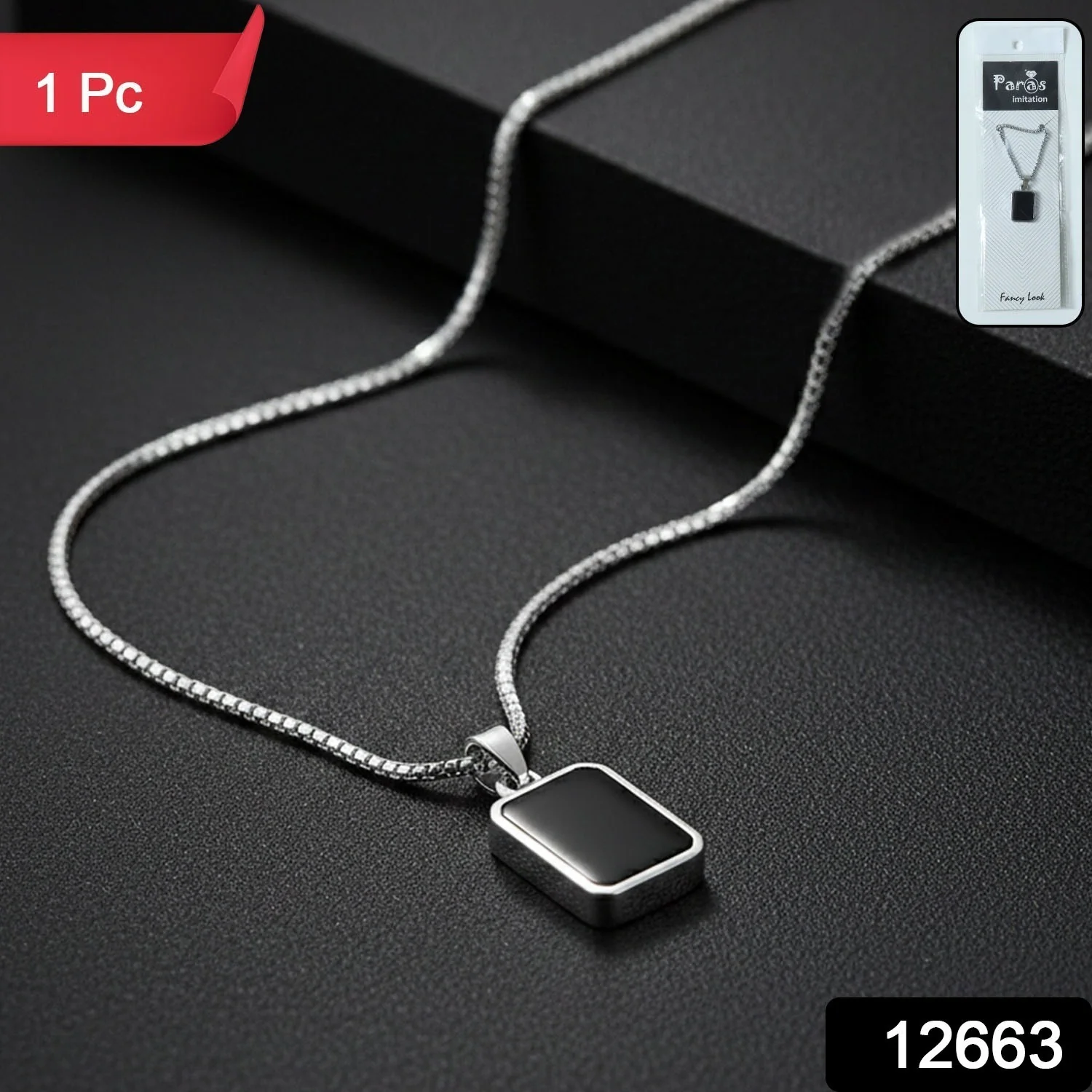 Premium Stainless-Steel Men’s Fashion Pendant Chain (1 Pc) - Image 2