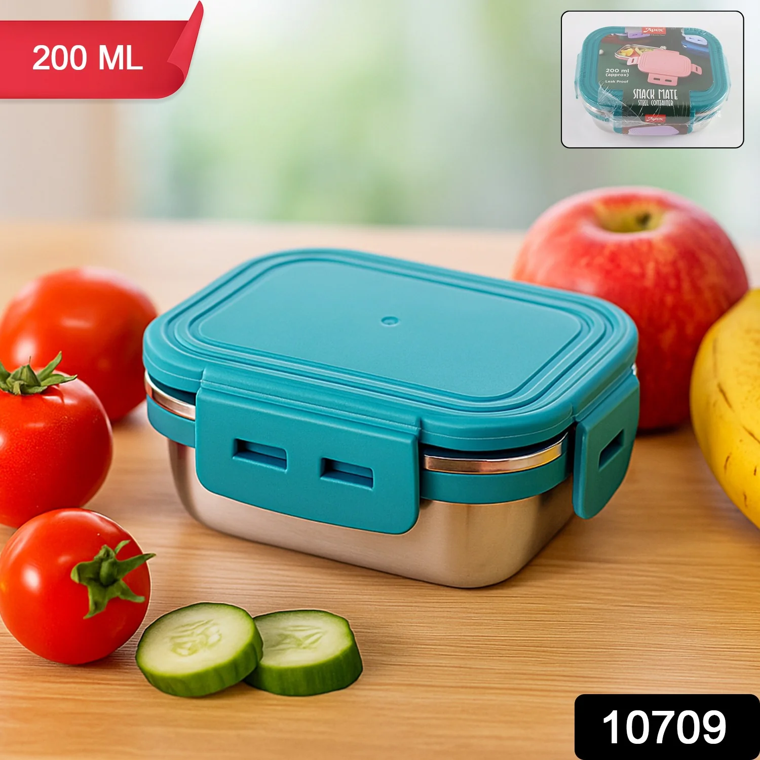 Apex Stainless Steel Mini Stack Plate Food Container (Approx 200 ML) - Image 2