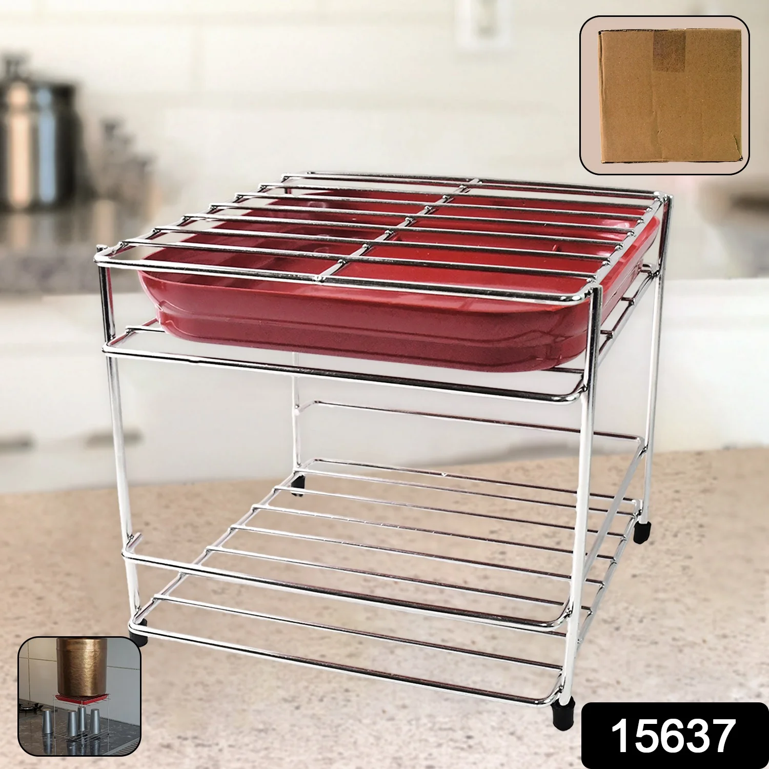 Premium Stainless Steel Multipurpose Utensils Storage Stand Set - Image 2