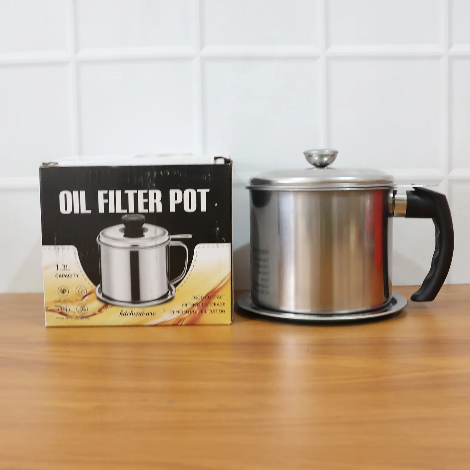 Premium Stainless Steel Oil Filter Pot (1.3 Ltr) - Image 10