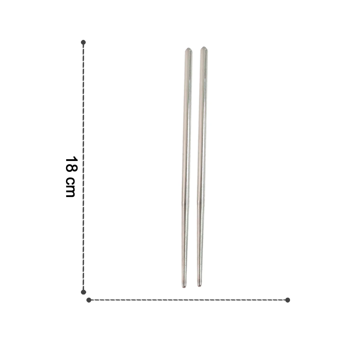 Premium Stainless Steel Reusable Chopsticks (2 Pc) - Image 4