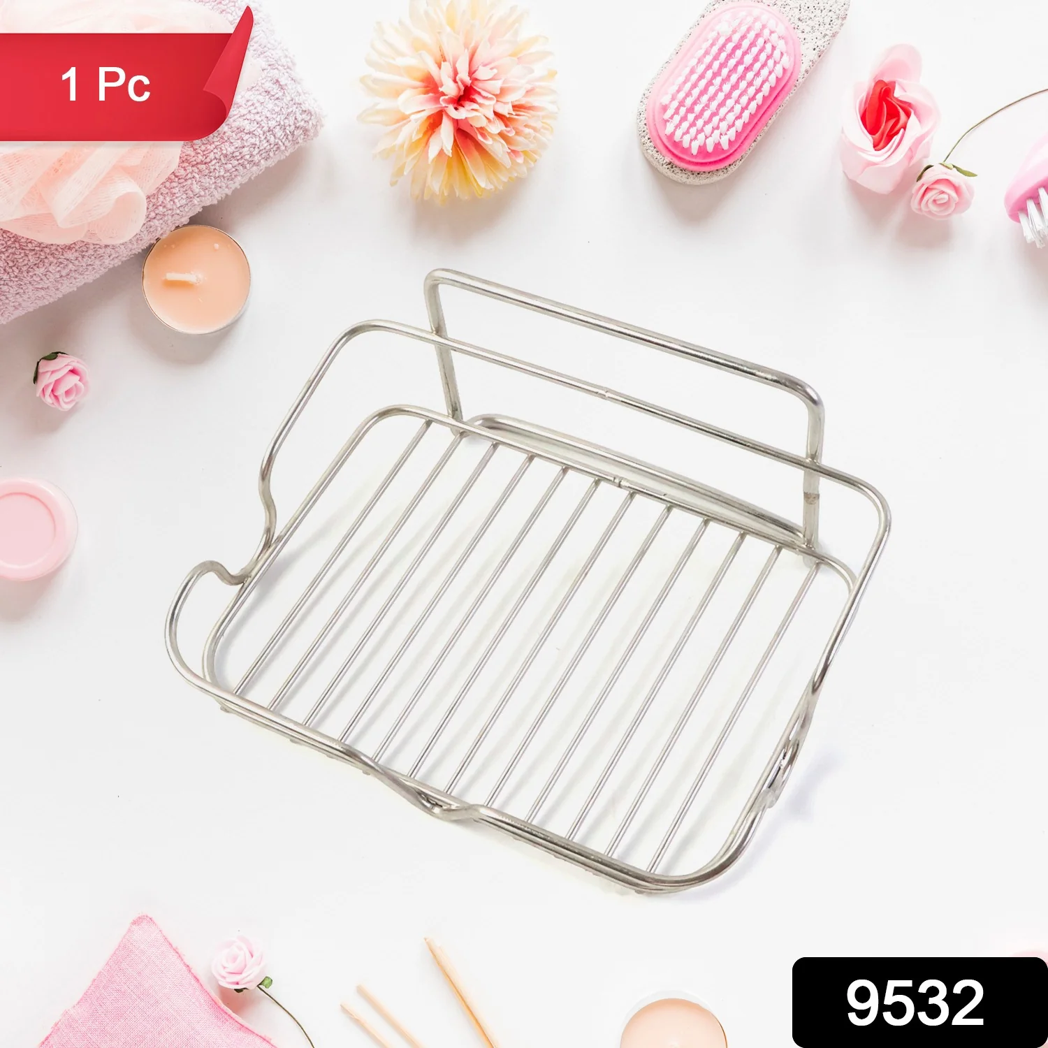 Premium Stainless Steel Soap Holder (1 Pc) - Image 2
