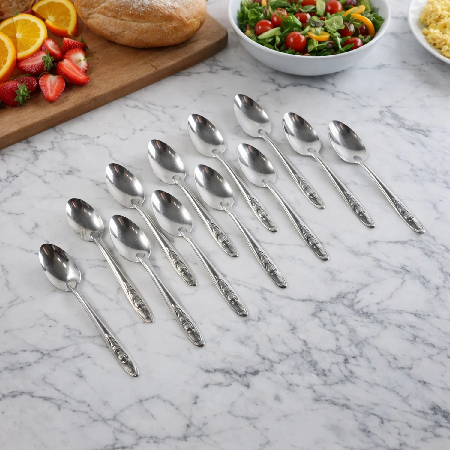 Premium Stainless Steel Table Spoons Set (12 Pc Set) - Image 7