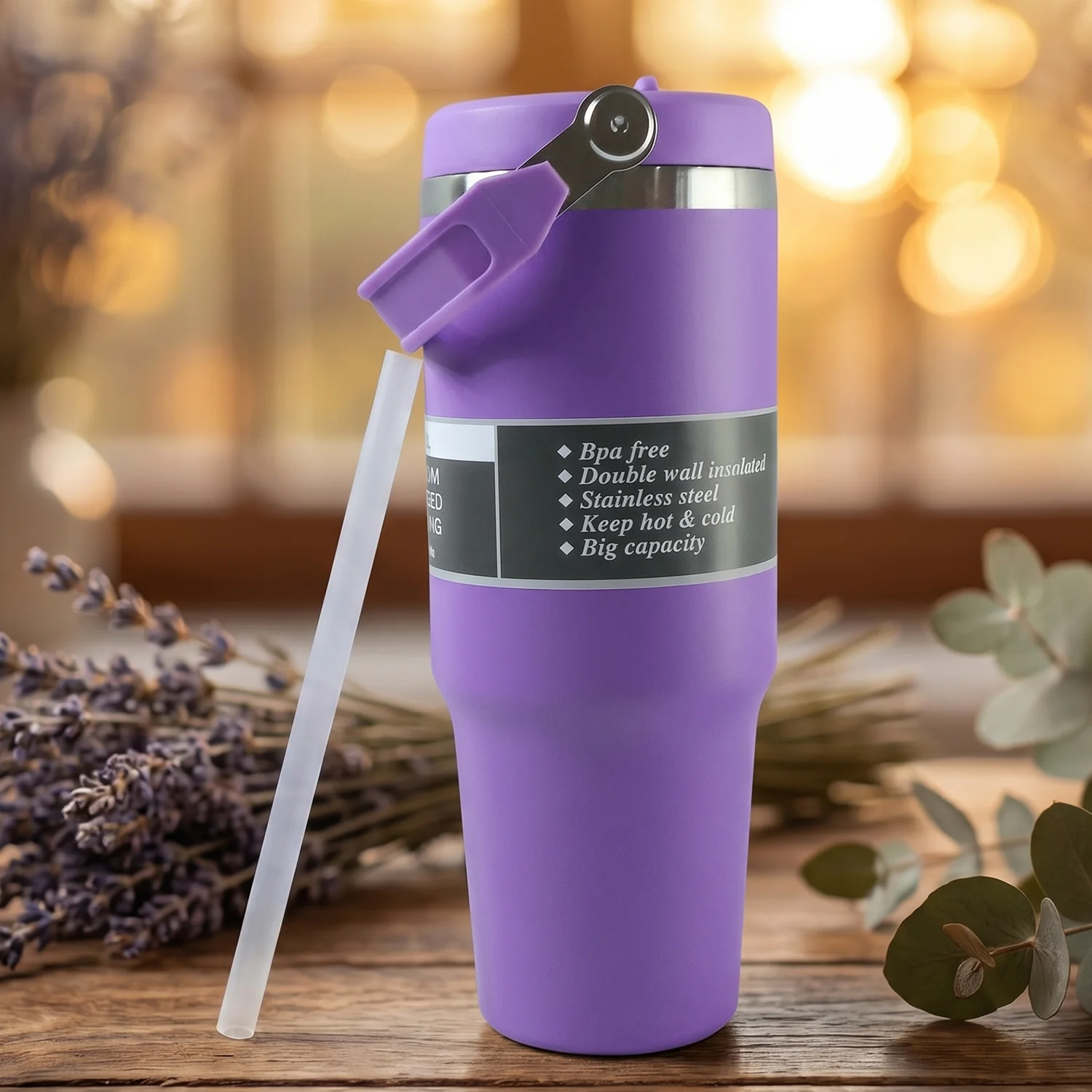 Premium Stainless Steel Vacuum Insulated Travel Mug Tumbler  (890ML / 1 Pc / Mix Color) - Image 7