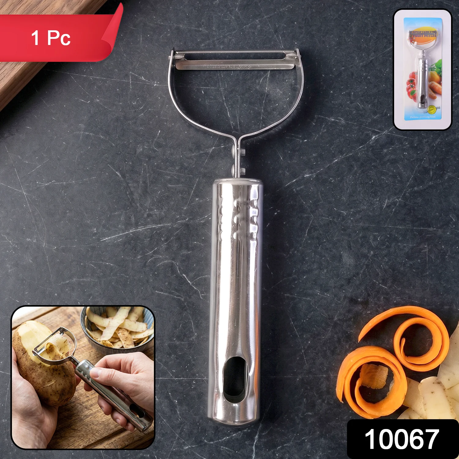 Premium Stainless Steel Vegetable and Fruit Peeler (1 Pc) - Image 2