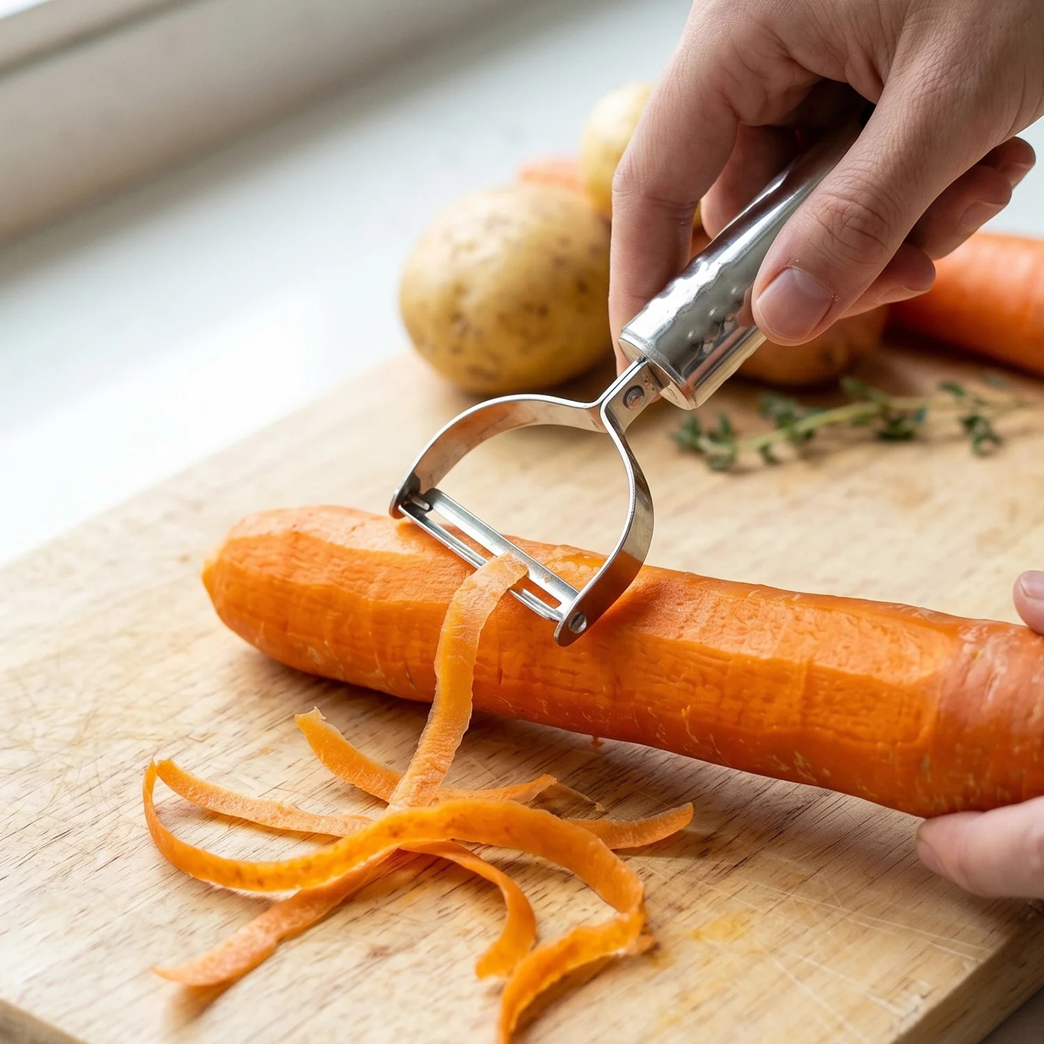 Premium Stainless Steel Vegetable and Fruit Peeler (1 Pc) - Image 4