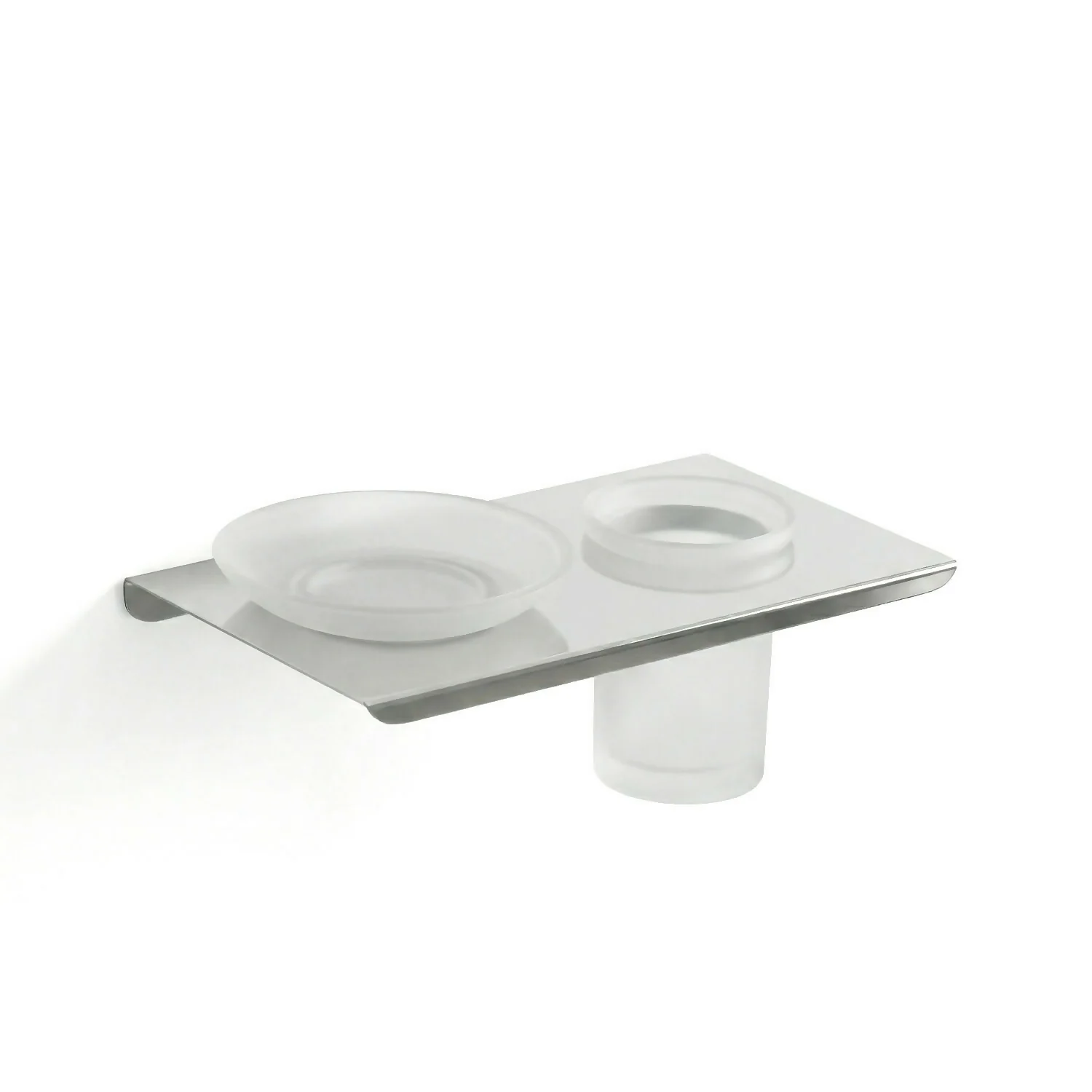 Premium Stainless Steel Wall Mounted Soap Dish with Toothbrush Holder Organizer - Image 6