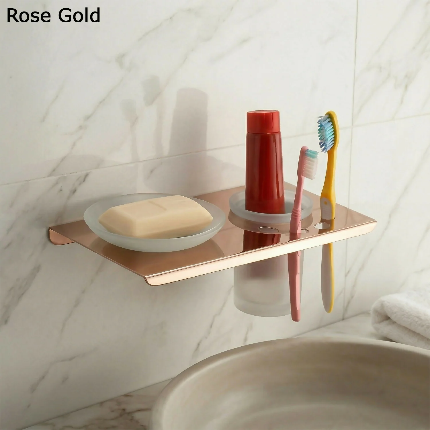 Premium Stainless Steel Wall Mounted Soap Dish with Toothbrush Holder Organizer - Image 7