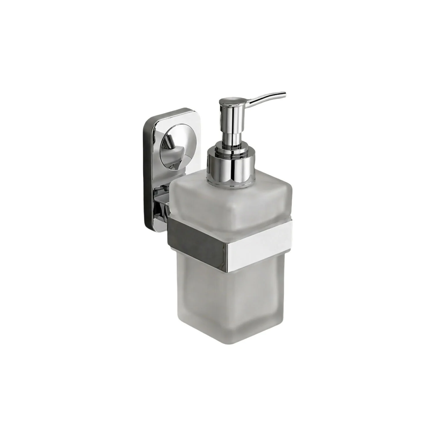 Premium Stainless Steel Wall Mounted Soap Dispenser with Frosted Glass Bottle - Image 5