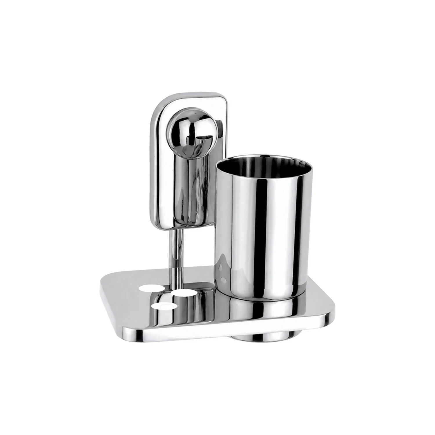 Premium Stainless Steel Wall Mounted Toothbrush Holder with Tumbler Stand & Toothpaste Organizer for Bathroom - Image 5