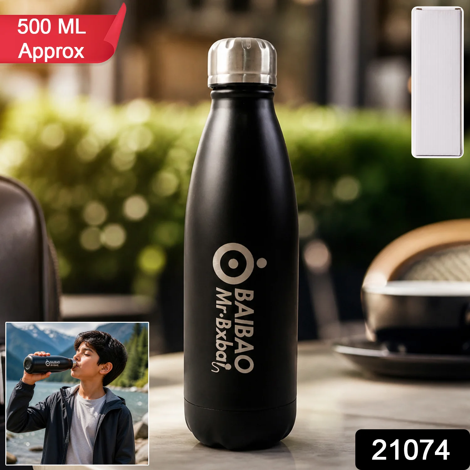 Premium Stainless Steel Water Bottle (500ML) - Image 2