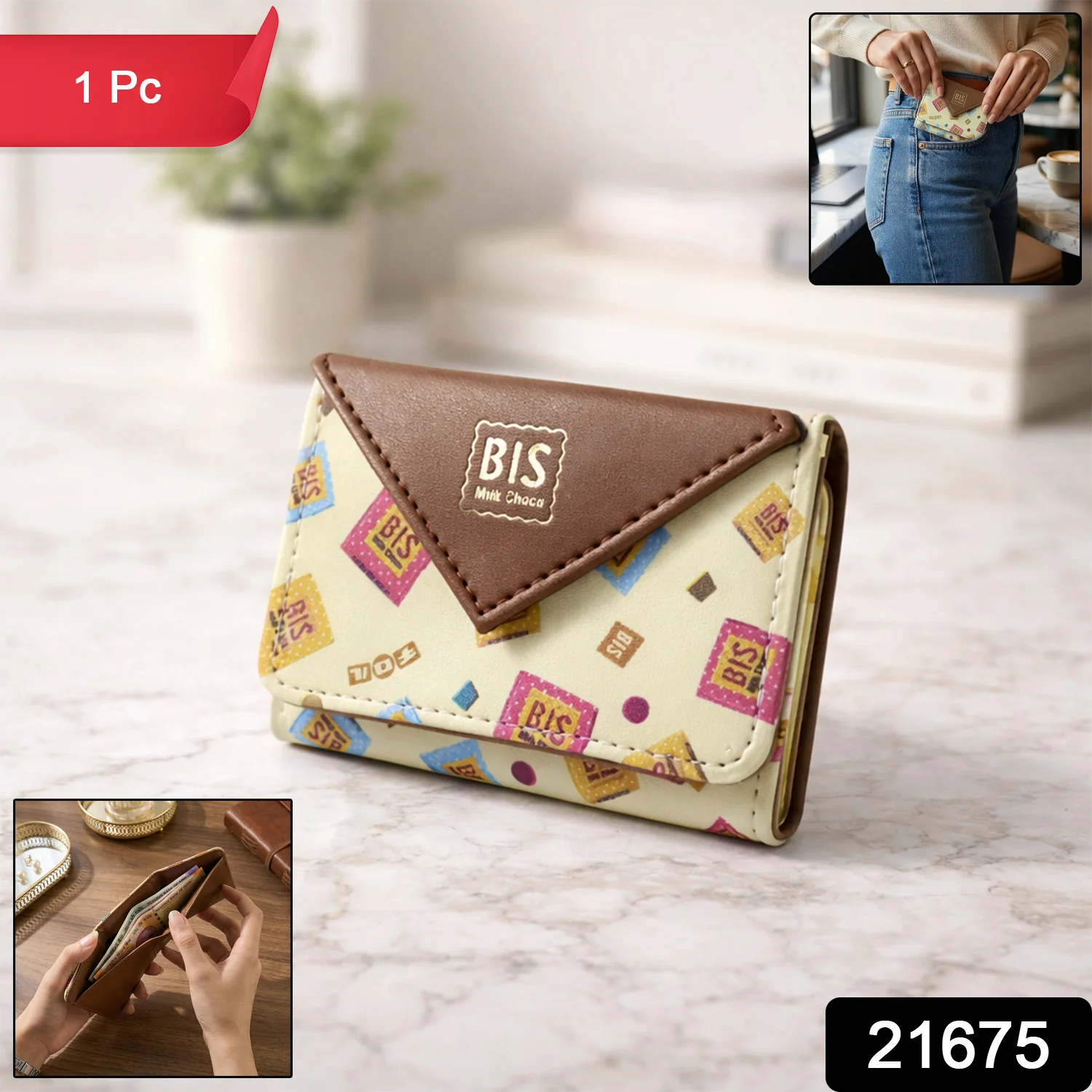 Premium Stylish Compact Foldable Wallet 1 Pc - Image 2