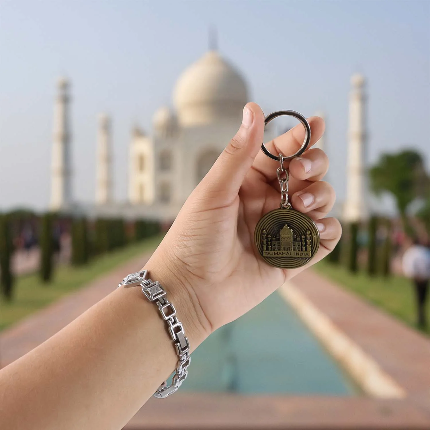 Premium Taj Mahal India Souvenir Keychain  (1 Pc) - Image 3