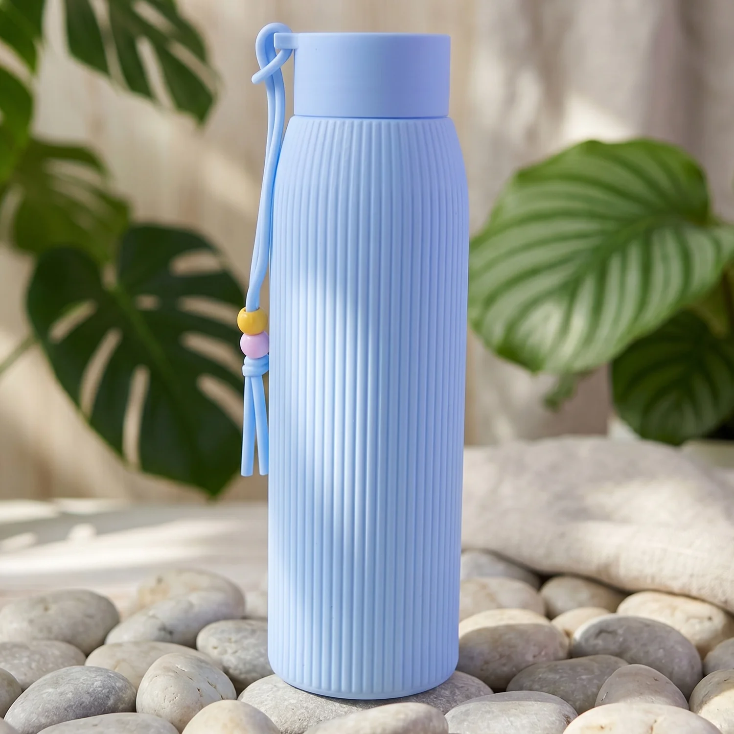 Premium Textured Glass Water Bottle (300 ML Approx) - Image 8