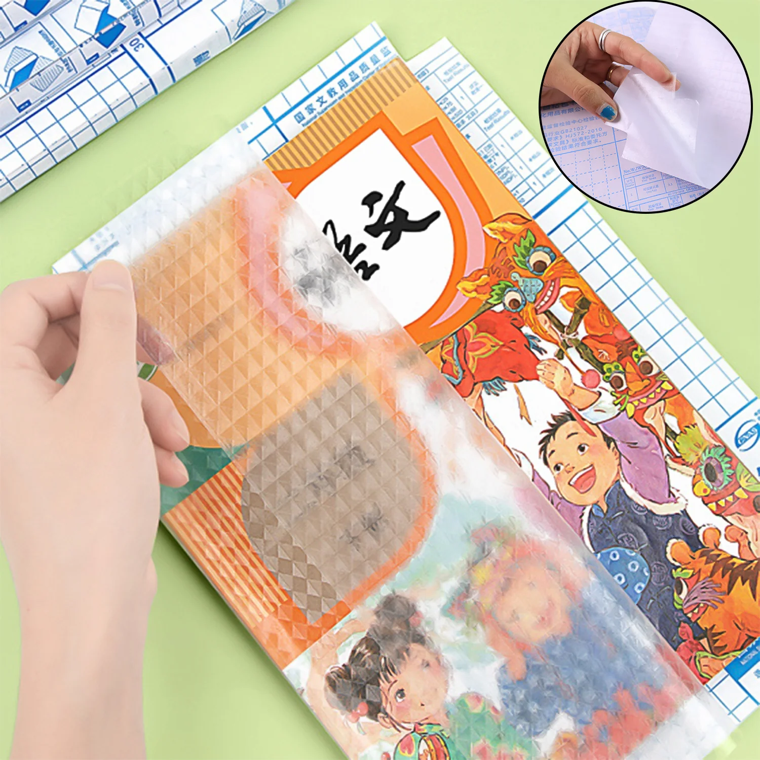 Premium Transparent Adhesive Book Cover Sheets (Mix Size / 30 Pc) - Image 8