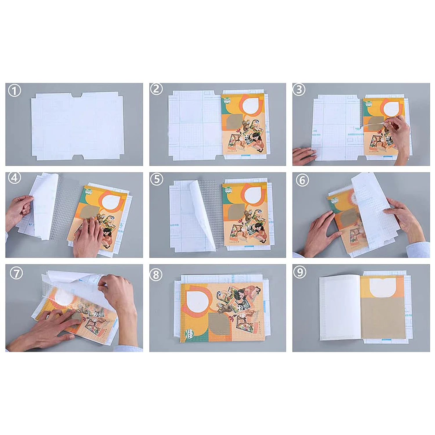 Premium Transparent Adhesive Book Cover Sheets (Mix Size / 30 Pc) - Image 9