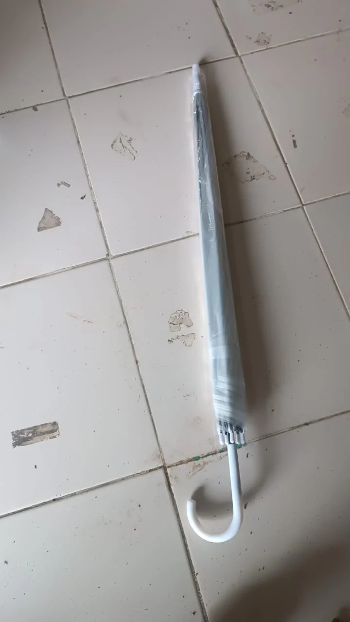 Premium Transparent Dome Umbrella with Curved Handle (1 Pc) - Image 9