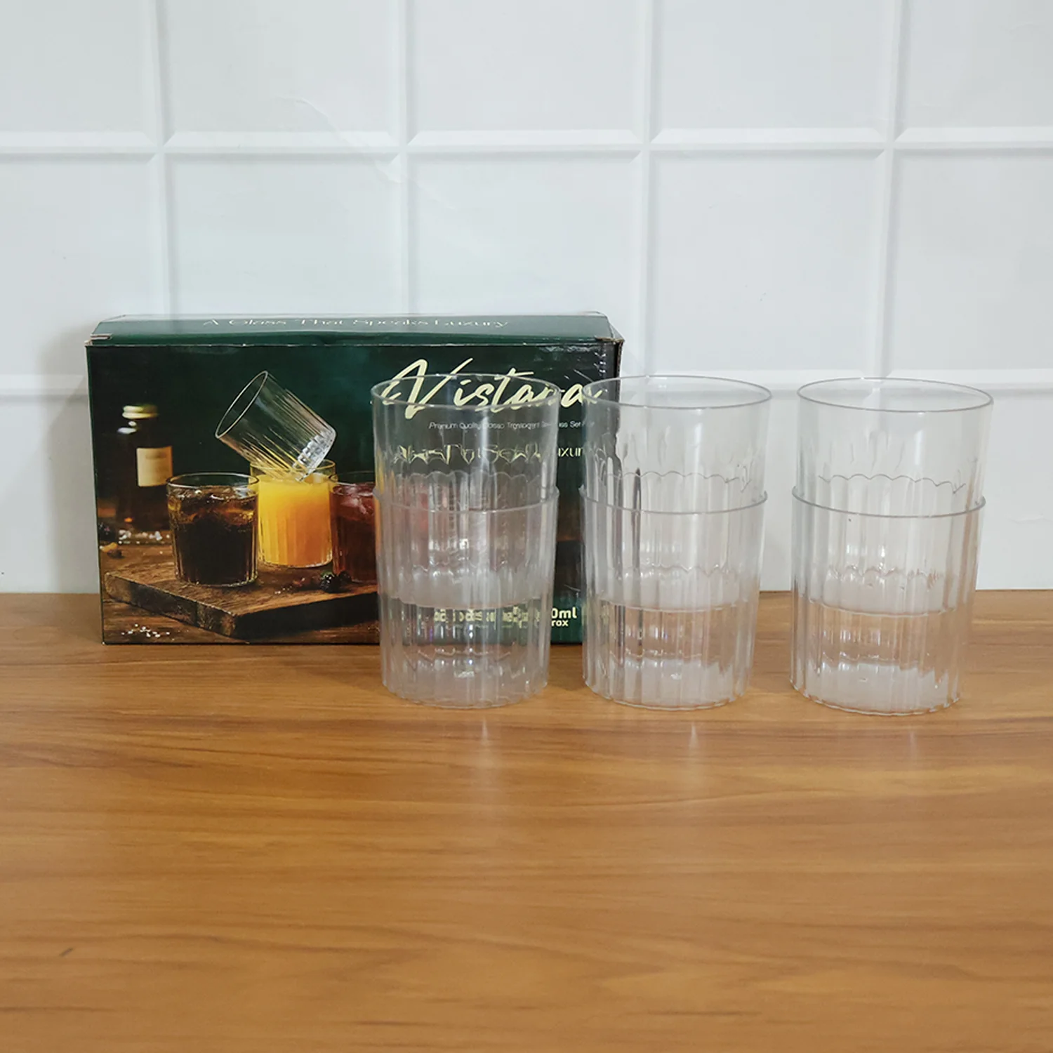 Premium Transparent Drinking Glass Set (6 Pc Set, 300 ML Approx) - Image 9