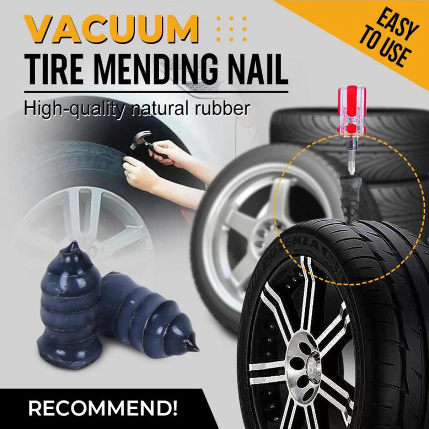 Premium Tubeless Tire Repair Rubber Plug 1 Pc - Image 5