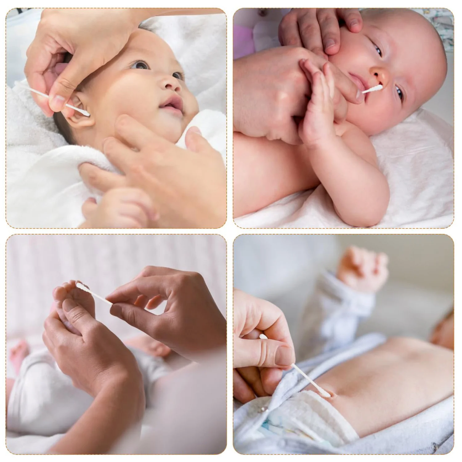 Premium Ultra-Soft Baby Cotton Swabs (200 Pc) - Image 3
