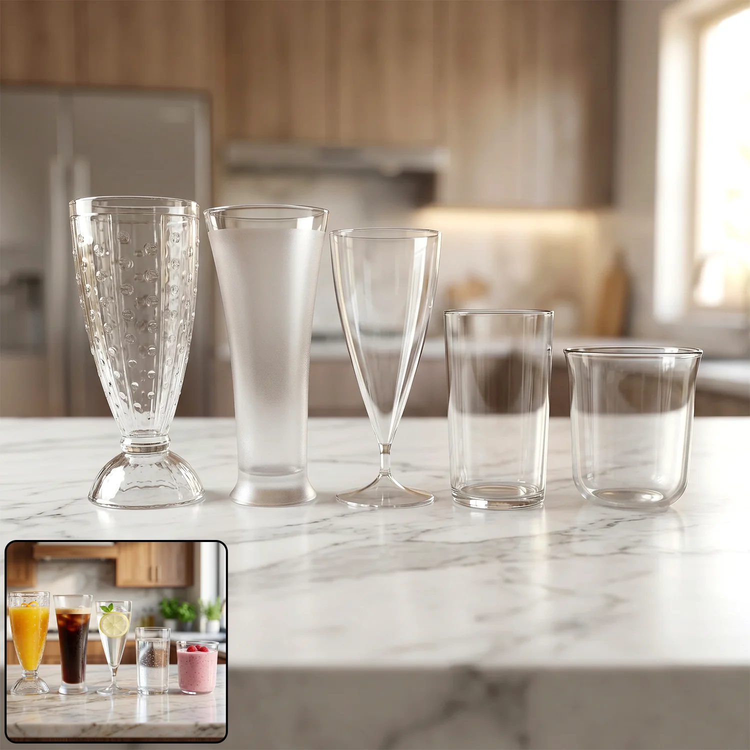 Premium Unbreakable Plastic Drinking Glass (1 Pc, Mix Design) - Image 3