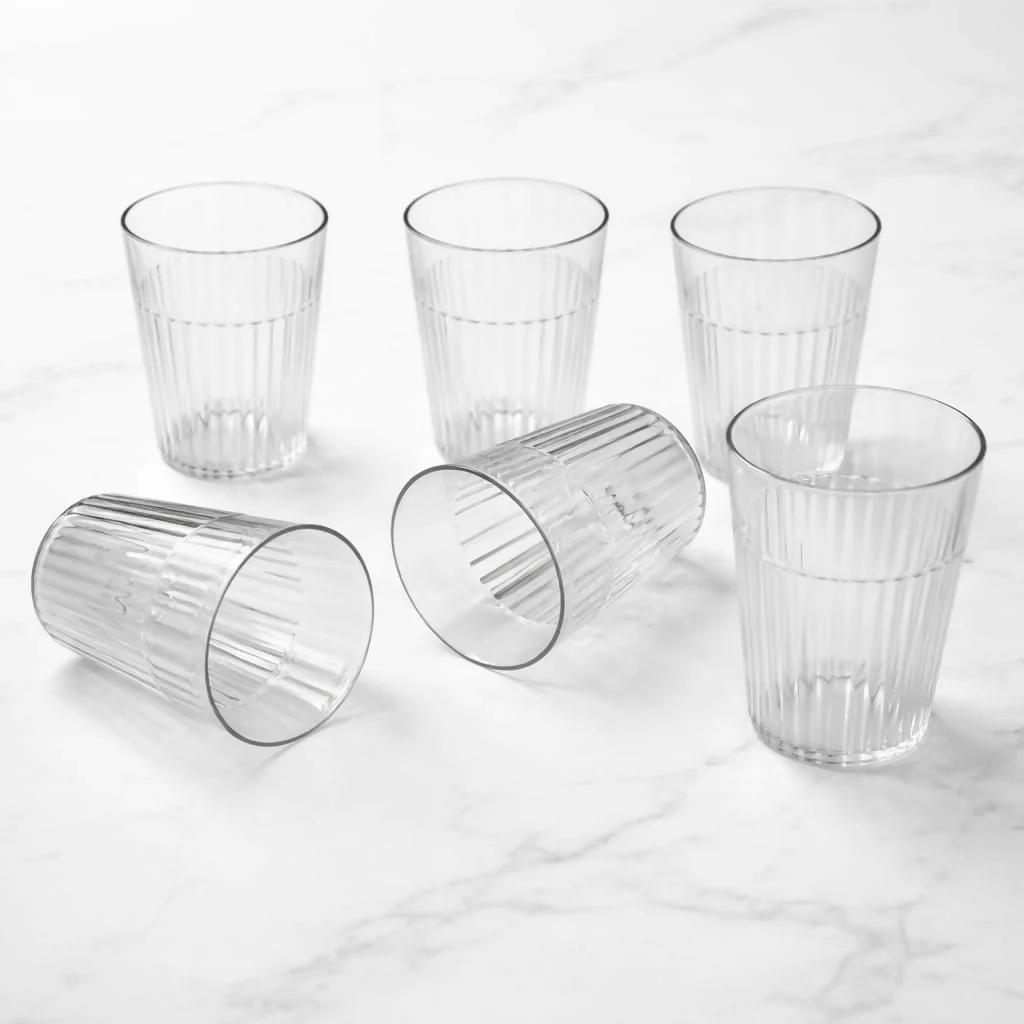 Premium Unbreakable Plastic Glass Set 300ml (6 Pieces) - Image 2