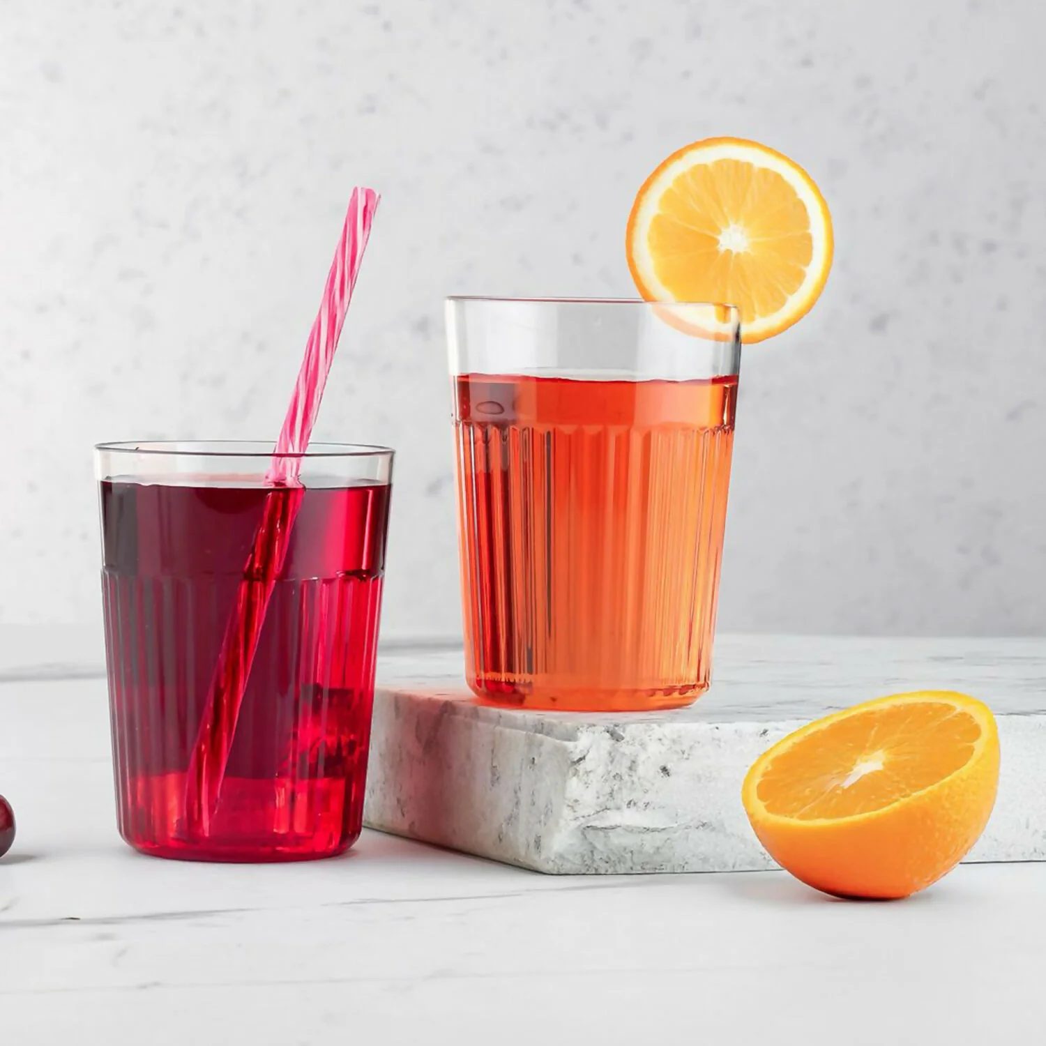 Premium Unbreakable Plastic Glass Set 300ml (6 Pieces) - Image 5