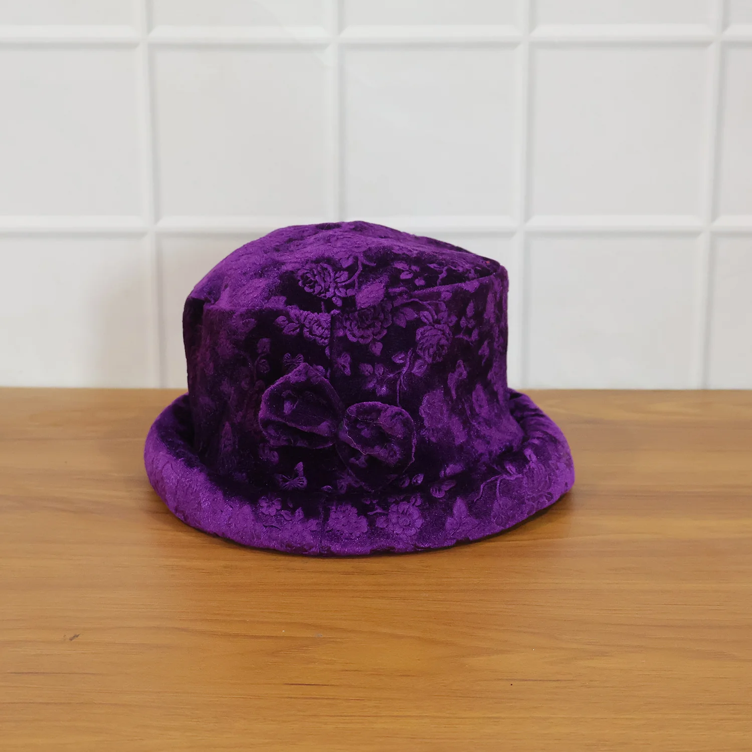 Premium Velvet Designer Bucket Hat Cap for Women (1 Pc) - Image 8