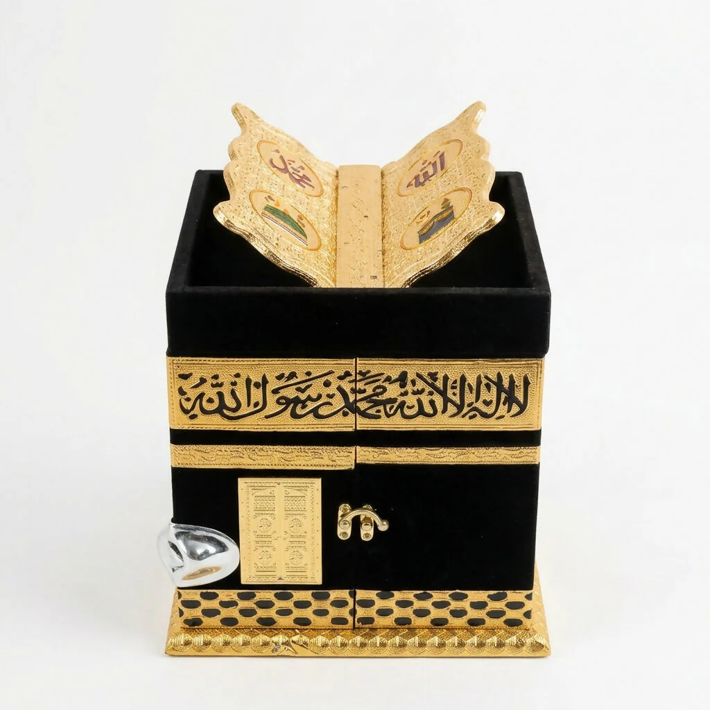 Premium Velvet Kaaba Replica – Luxury Islamic Gift & Decor Box - Image 4