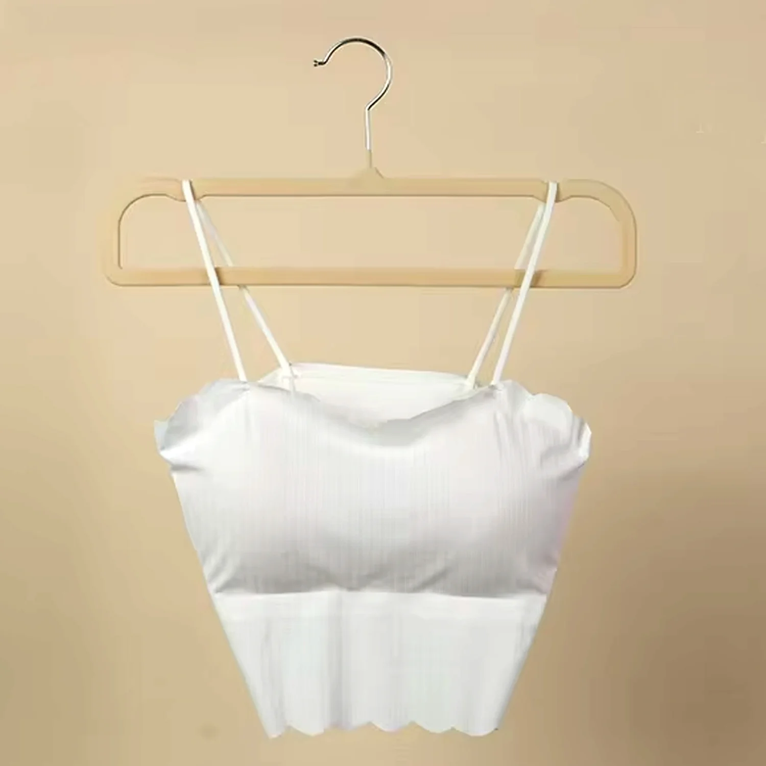 Premium Velvet Non-Slip Cloth Hanger with Metal Hook (1 Pc) - Image 6