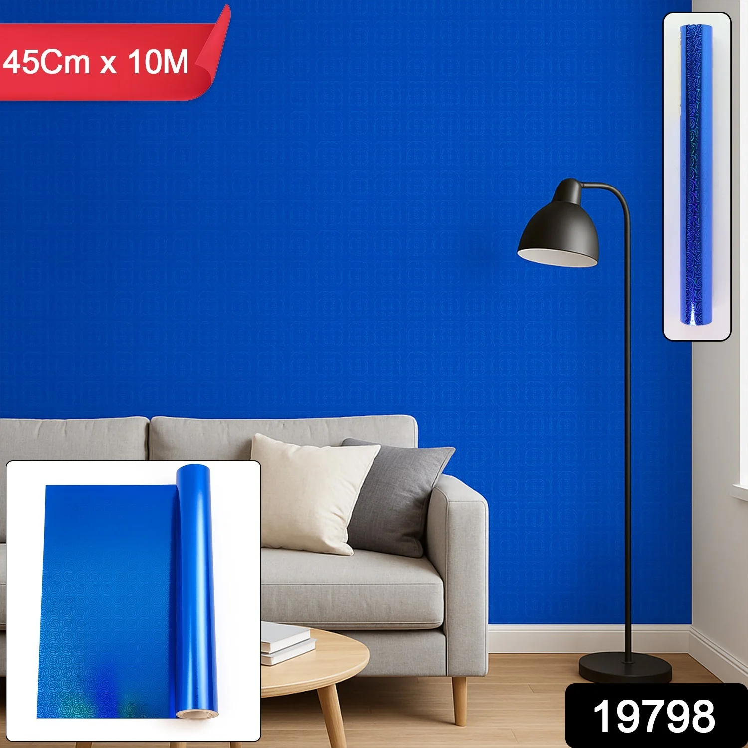 Premium Vinyl Wallpaper Roll 45cm x 10m (1 Pc) - Image 2